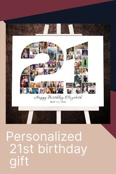 a birthday card with the number twenty five on it and photos of people in them