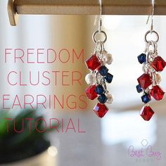 Cluster Earrings Tutorial, Queen Jubilee, Bracelet Craft, Summer Deco, Earrings Patterns, Crochet Earrings Pattern, Jewelry Holiday