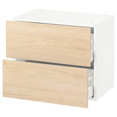 an image of two drawers in the same color as each drawer and one is white