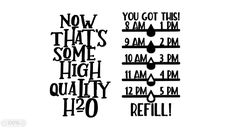 some type of font that says now that's some high quality h2o