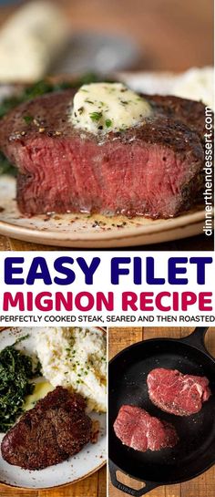 the easy filet steak recipe is ready to be eaten