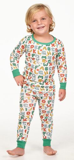 Smart Dreams - Alphabet pajamas and cards Playful Green Sets With Character Print, Green Cartoon Print Sleepwear For Sleepover, Playful Green Cartoon Print Sleepwear, Playful Multicolor Sleepwear For Pajama Party, Playful White Sleepwear For Home, Printed Multicolor Bedtime Sets, Multicolor Printed Bedtime Sets, Fun Multicolor Cartoon Print Sleepwear, Playful Multicolor Cartoon Print Sleepwear