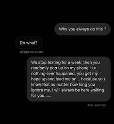 two text messages are shown in the dark