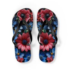 All-day comfort is the name of the game when summer is on. These personalized flip flops can now take on your unique designs add some character to your summer escapades. With an easy slip-on design, a cushioned footbed, and top-tier printing fidelity, these flip flops are a guaranteed summer hit. .: Materials: EVA, polyester, PVC .: 5/8" (15 mm) thick EVA sole with a textured bottom .: 100% polyester suede sole cover .: Black PVC strap .: Runs true to size .: Multiple sizes Multicolor Flip Flops For Swimming, Multicolor Flip Flops For Beach Season, Multicolor Summer Flip Flops For Swimming, Black Tropical Flip Flops For Vacation, Black Summer Flip Flops For Pool, Black Summer Flip Flops For The Pool, Multicolor Flip Flops For Poolside And Beach Season, Personalized Flip Flops, Womens Summer Shoes