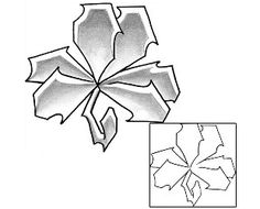 an image of a flower that is in the shape of a leaf with four petals