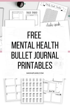 Ready to take control of your mental health? Get started with our free Mental Health Bullet Journal Printables! Keep track of self-care tasks, goals, and progress throughout the year. Download now and stay organized today! #MashaPlans #FreePrintables #MentalHealth Dbt Diary Card Printable, Therapy Journal Template, Mental Health Journaling Printable, Free Mental Health Printables, Self Therapy Journal Template, Mental Health Planner Free Printable, Free Worksheets For Mental Health, Journaling Ideas For Mental Health, Mental Health Bullet Journal Ideas