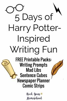 the harry potter inspired writing fun pack