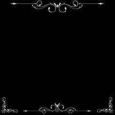 a black and white frame with an ornate design