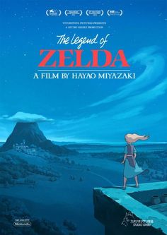 the legend of zelda is shown in this movie poster for the animated film,