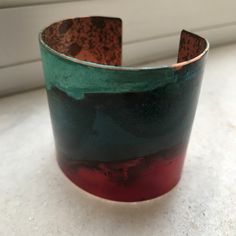 The Original Patina Cuff Purple & Mixed Verdigris | Etsy Artistic Cuff Bracelet As Gift, Handmade Cuff Bracelet For Festivals, Unique Hand Painted Cuff Bracelet As Gift, Artistic Patina Cuff Bracelet Gift, Artistic Patina Cuff Bracelet As Gift, Handmade Artisan Cuff Bracelet, Handmade Cuff Bracelet In Wearable Art Style, Multicolor Handmade Cuff Bracelet Wearable Art, Multicolor Handmade Cuff Bracelet - Wearable Art