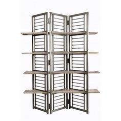 Folding Floor Screen W/ Shelves Room Divider With Shelves, 3 Panel Room Divider, Macrame Room Divider, Small Room Divider, Temporary Room Dividers, Office Room Dividers, Metal Room Divider, Room Divider Bookcase, Fabric Room Dividers