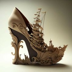 Fantasy Fashion Art, Artsy Shoes, Glass Shoes, Dnd Items