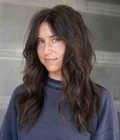 69 Heavily Layered Shag Haircut Ideas for The Ultimate Tousled Look Thick Poofy Hair Haircut, Long Shag With Curtain Bangs, Long Textured Haircut, Layered Shag Haircut, Aesthetic Hairstyle Ideas, Aesthetic Hairstyle, Layered Shag, Curly Shag Haircut