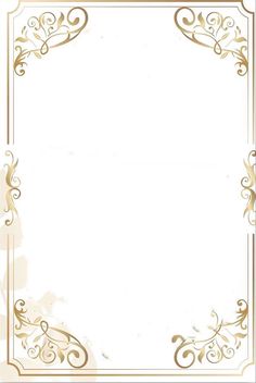 a white and gold frame with swirls on it