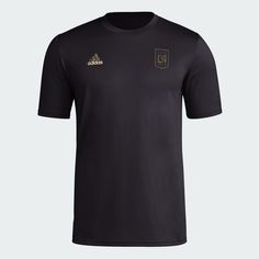 adidas Shop the Los Angeles FC Short Sleeve Pre-Game Tee - Black at adidas.com/us! See all the styles and colors of Los Angeles FC Short Sleeve Pre-Game Tee - Black at the official adidas online shop. Black Adidas Logo T-shirt For Sports Season, Black Adidas Logo Top For Sports Events, Adidas Three Stripes Tops For Sports Events, Adidas Athletic Fit Tops With Logo, Adidas Tops For Sports Events With Three Stripes Branding, Adidas Tops For Sports Events With Three Stripes, Adidas Moisture-wicking Relaxed Fit Top, Adidas Relaxed Fit Moisture-wicking Top, Crew Neck T-shirt With Three Stripes For Sports Season