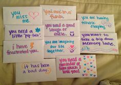 six handmade cards with different sayings on them