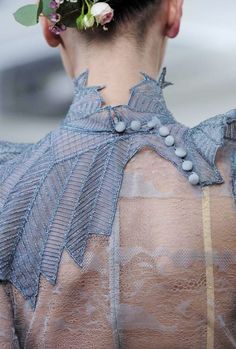 Details Julien Fournié, Detail Couture, Couture Details, Clothing Details, French Blue, Dolce E Gabbana, Luxury Lingerie, Sewing Inspiration