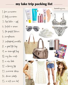 a woman's travel packing list for her trip