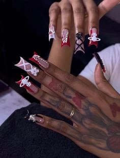 Duck Nails Acrylic Y2k, Long Exotic Nail Designs, Nails Acrylic Y2k, Long Duck Nails, Love Sosa, Exotic Nail Designs, College Nails, Rich Rich, Long Acrylic Nail Designs