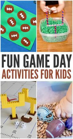 fun game day activities for kids that are perfect for the little ones to play with