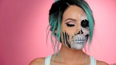 Skeleton Makeup Tutorial, Mermaid Makeup Halloween, Skeleton Face, Sugar Skull Halloween