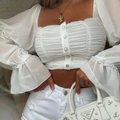 White Off The Shoulder Ruched Detail Top Multiple Sizes Available: 6,8,10 White Ruched Blouse For Fall, Chic White Ruched Top, Chic White Ruched Blouse, Elegant Ruched Tops For Day Out, Brown Long Sleeve Shirt, Crochet Lace Blouse, Evening Blouses, Crop Top Shirt, Boho Denim