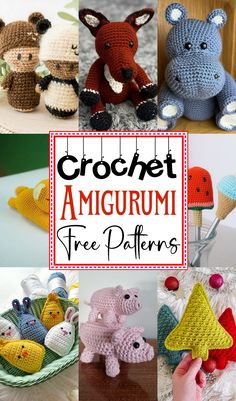 crochet amigurmi tree patterns for stuffed animals and other things to make