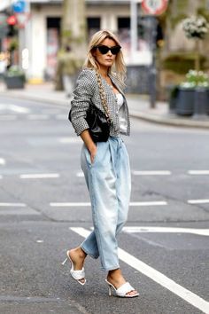 Casual Chique Stijl, Stile Casual Chic, Slouchy Jeans, Look Retro, Elegante Casual, Casual Street Style