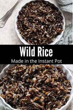 wild rice made in the instant pot is an easy and delicious side dish for any meal