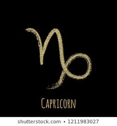 the zodiac sign capricorn on a black background