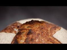 a close up view of a loaf of bread