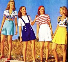 1940s Summer Fashion, 1950s Fashion Women Casual, 60s Summer Fashion, 1940s Summer, 1940 Fashion, Outfits 60s, 60s Vintage Fashion, Vintage Summer Fashion, 1950s Fashion Women