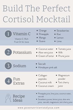 If you struggle with high stress levels, a cortisol mocktail may help lower your cortisol levels. Lower stress levels lead to better hormone health, easier weight loss and weight maintenance, and better overall health. Build your own adrenal cocktail based on your own taste preferences, or click the link to grab my favorite cortisol mocktail recipe: pineapple margarita! Improve Cortisol Levels, Homemade Cortisol Drink, Natural Cortisol Drink, Food That Lowers Cortisol, Cortisol Regulation Routine, Healthy Cortisol Levels, Exercise To Reduce Cortisol, Lower Tsh Levels Naturally, Natural Cortisol Cocktail