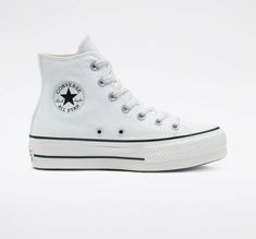 Canvas Platform Chuck Taylor All Star, Platform Chucks, Womens High Top Shoes, Plateau Sneaker, Chuck Taylor All Star Lift, Dr Shoes, Platform Converse, White Converse, Converse Sneakers