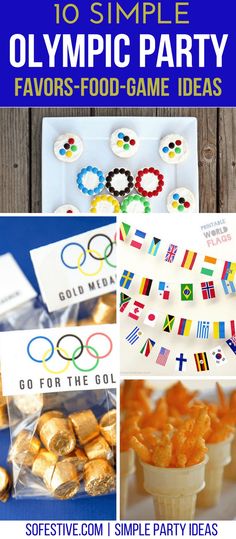 olympic party favors and food ideas