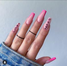 Summer Stiletto Nails, Cute Pink Nails, Blue Acrylic Nails, Gel Nail Tips, Leopard Nails, Nails Only, Nails Summer, Nails Long, Dream Nails