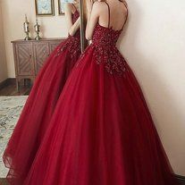 Wonder Girl on Storenvy Red Tulle Prom Dress, Lace Prom Gown, Burgundy Evening Dress, Princess Prom Dresses, Lace Ball Gowns, Burgundy Lace, Prom Dresses Online, Sweet 16 Dresses, Tulle Prom Dress