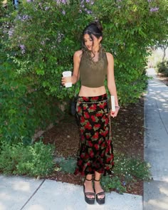 i do not suffer from insanity; i enjoy every minute of it 👹 Whimsi Goth, Maxi Skirt Fits, Indie Vibes, Autumn Soft, Natural Essence, Birthday Fits, July 1st, Fits Clothes, 2000s Fashion Outfits