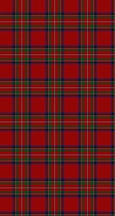 a red tartan plaid pattern with green and black stripes on it's sides