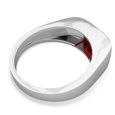 This 14K White Gold men's ring features a 1.49 carat garnet in a back-set bezel setting. The deep red of the gem and the gleam of the gold create a look that is both understated and bold at the same time. Mens White Gold Rings, Bezel Ring, Garnet Jewelry, Men's Ring, The Gold, The Deep, White Topaz, Bezel Setting, Deep Red