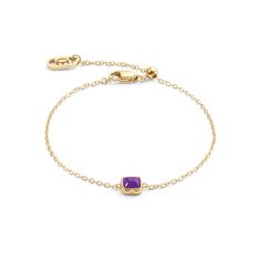 Discover the fascinating COEUR DE LION Birthstone jewellery as an expression of your personality. Each birth month is associated with a specific natural stone* and a unique colour that carry a special meaning. 
 For those born in February, this birthstone bracelet features a stunning purple sugilite, which stands for creativity and self-realisation. Available to match: necklace, ear studs and charms for our hoop earrings. The Birthstone Collection, in the trendy spike design, is available in silver and gold.
 * Each stone is unique from nature. Colour variations are therefore possible. Gold Birthstone Bracelet, Match Necklace, Born In February, Back Necklace, Birthstone Bracelet, Birthstone Bracelets, February Birthstone, February Birth Stone, Birth Month