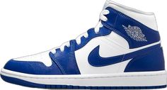 Jordan 1 Mid Kentucky Blue, Air Jordan 1 Mid White, Jordan 1 Mid White, Blue Basketball Shoes, Wmns Air Jordan 1, Air Jordans Women, Retro Basketball Shoes, Nike Air Jordan 1 Mid, Baskets Nike