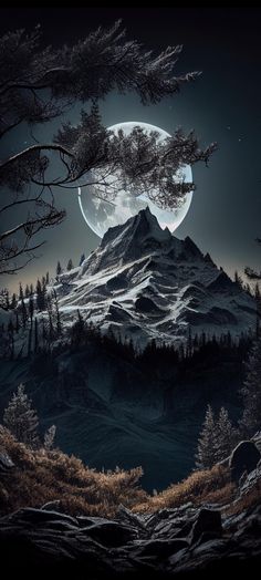 Beautiful Moon Pictures, Iphone 6s Wallpaper, Android Wallpaper Dark, Amoled Wallpapers, Dark Landscape, Best Nature Wallpapers, Wallpaper Earth, Dark Green Aesthetic, Moon Painting