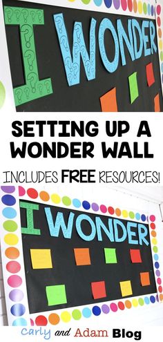 a bulletin board with the words wonder and wonder written on it