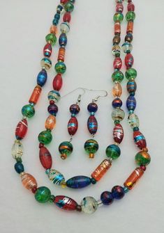 Multicolor Necklace, Granite City, Jewelry Summer, Double Strand Necklace, Spring Jewelry, Summer Birthday, Bead Set, Jewelry Birthday, Set Necklace