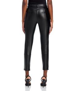 Milly Faux Leather Pants Sleek Leather Evening Bottoms, Leather Trousers For Evening, High-waisted Leather Pants For Evening, Leather Pants Women, Faux Leather Pants, Black Pants, Leather Pants, Pick Up, In Store