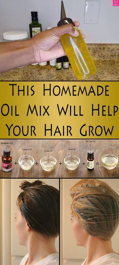 Help Hair Grow, Hair Growth Spray, Homemade Oil, Tips Hair, Growth Hair, Vitamins For Hair Growth, Home Remedies For Hair, Homemade Hair Products, Grow Long Hair