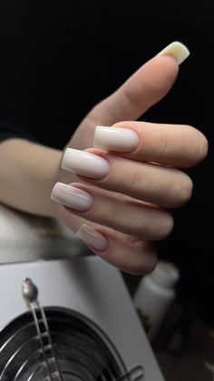 Spring Acrylic Nails, Blush Nails, Glow Nails, White Nail, Pink Acrylic Nails