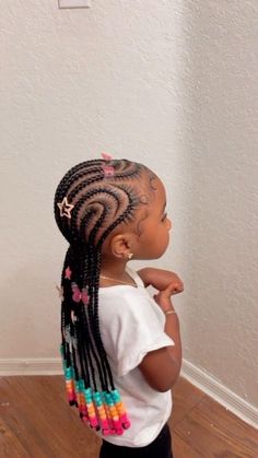 Toddler Straight Back Braids, Kehlani Braids, Braided Natural Hairstyles For Kids, Straight Back Braids For Kids, Little Kid Hairstyles Black, Braided Hairstyles Down, Kids Straight Back Braids, Feed In Braids For Kids, Back To School Hairstyles Black Kids Natural Hair No Braids