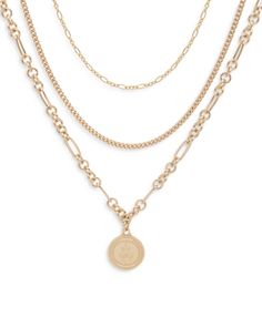 Lauren Ralph Lauren Multi-Strand Pendant Necklace, 18 Ralph Lauren Jewelry, Jewellery Necklaces, Stacked Necklaces, Multi Layer Necklace, Gold Necklace Layered, Necklace Online, Watch Necklace, Round Pendant, Collar Necklace